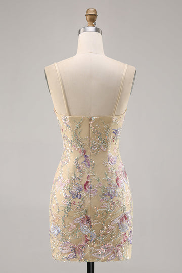 Vestido de regreso a casa bordado floral en flor albaricoque